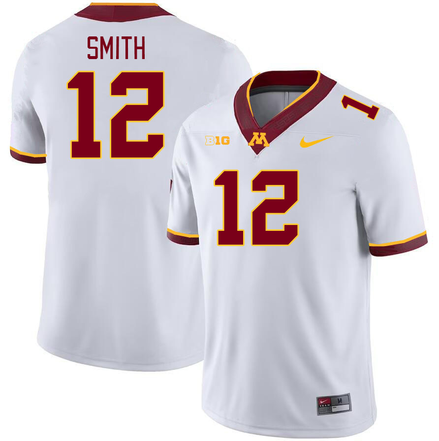 Men #12 Jalen Smith Minnesota Golden Gophers College Football Jerseys Stitched-White